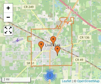Area schools map